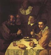 Diego Velazquez Trois Hommes a table (df02) France oil painting artist